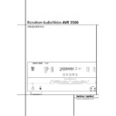 avr 3500 (serv.man4) user guide / operation manual