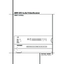 avr 435 (serv.man6) user guide / operation manual