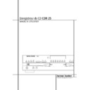 cdr 25 (serv.man10) user guide / operation manual