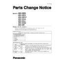 Panasonic MW-10EB, MW-10EG, MW-10P, MW-10GA, MW-10GN, MW-10EG1, MW-10GJ Service Manual Parts change notice