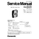 Panasonic RQ-SW45V Service Manual