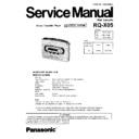 Panasonic RQ-X05 Service Manual