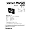 Panasonic RQ-X11 Service Manual