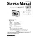 Panasonic RQ-X15 Service Manual