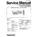 Panasonic CQ-DV2000EN Service Manual
