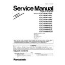 Panasonic KX-TG8301UAB, KX-TG8301UAJ, KX-TG8301UAT, KX-TG8301UAW, KX-TG8302UAB, KX-TG8302UAT, KX-TGA830RUB, KX-TGA830RUJ, KX-TGA830RUT, KX-TGA830RUW (serv.man5) Service Manual Supplement
