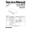 Panasonic NV-SD250EG Service Manual Simplified