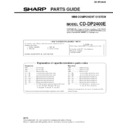 Sharp CD-DP2400E (serv.man2) Parts Guide