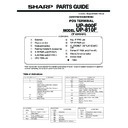 up-800 (serv.man29) parts guide