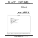 Sharp AR-FX10 (serv.man5) Parts Guide