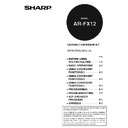 Sharp AR-FX12 (serv.man8) User Guide / Operation Manual