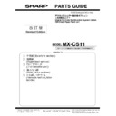 Sharp MX-CS11 Parts Guide
