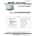 Sharp LC-32D44E (serv.man10) Parts Guide