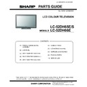 Sharp LC-52DH66E (serv.man8) Parts Guide