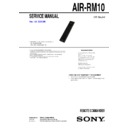 Sony AIR-RM10 Service Manual