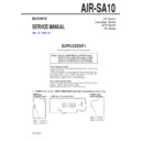 Sony AIR-SA10 Service Manual