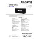 Sony AIR-SA15R, AIR-SA20PK Service Manual