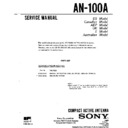 Sony AN-100A, ICF-SW100E, ICF-SW100S Service Manual