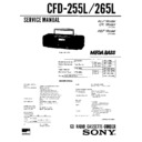 Sony CFD-255L, CFD-265L Service Manual
