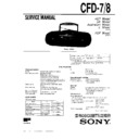 Sony CFD-610, CFD-7, CFD-8 Service Manual