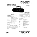 Sony CFD-D12S Service Manual