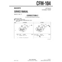 Sony CFM-104 (serv.man2) Service Manual
