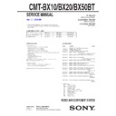 Sony CMT-BX10, CMT-BX20, CMT-BX50BT Service Manual