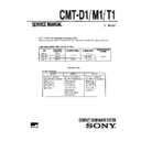 Sony CMT-D1, CMT-M1, CMT-T1 Service Manual