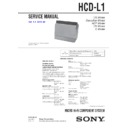 Sony CMT-L1, HCD-L1 Service Manual