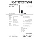 Sony DAV-FZ900KW, DAV-FZ900M, SS-CT92, SS-TS97, SS-WS94 Service Manual