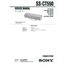 Sony DAV-S800, SS-CT550, SS-S800 Service Manual