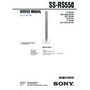 Sony DAV-S800, SS-RS550, SS-S800 Service Manual