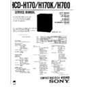 Sony FH-B170, FH-B170K, FH-B177, HCD-H170, HCD-H170K, HCD-H700, MHC-700 Service Manual