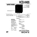 Sony FH-CX45, HCD-H405, MHC-C405 Service Manual