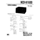 Sony FH-E636CD, HCD-H1600, MHC-1600 Service Manual