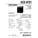 Sony FH-G70, HCD-H690, HCD-H701, MHC-701, MHC-S300 Service Manual