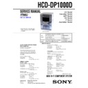 hcd-dp1000d service manual
