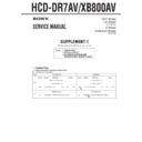 hcd-dr7av, hcd-xb800av service manual