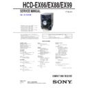 Sony HCD-EX66, HCD-EX88, HCD-EX99, MHC-EX66, MHC-EX88, MHC-EX99 Service Manual