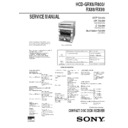 Sony HCD-GRX8, HCD-R800, HCD-RX88, HCD-RX99, MHC-GRX8, MHC-R800, MHC-RX88 Service Manual