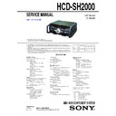 hcd-sh2000 service manual