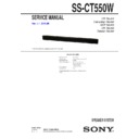 Sony HT-CT550W, SS-CT550W Service Manual