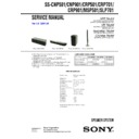 Sony HTP-1200, HTP-2000, HTR-6100, HTR-6600, HT-SL500, HT-SL600, HT-SL700, HT-SL800, SS-CNP501, SS-CNP901, SS-CRP501, SS-CRP701, SS-CRP901, SS-MSP501, SS-SLP701 Service Manual
