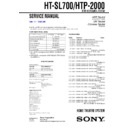 Sony HTP-2000, HT-SL700 Service Manual