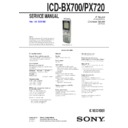Sony ICD-BX700, ICD-PX720 Service Manual