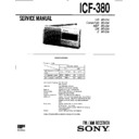 Sony ICF-380 (serv.man3) Service Manual