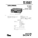 Sony LBT-A50, LBT-A50CD, LBT-A50CDM, LBT-D507, LBT-D507CD, TC-D507, TC-D509 Service Manual