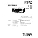 Sony LBT-D705, LBT-D705CD, LBT-D705CDM, LBT-D705M, TC-D705 (serv.man2) Service Manual