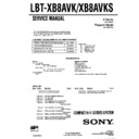Sony LBT-XB8AVK, LBT-XB8AVKS Service Manual