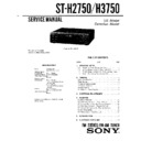 Sony MHC-2750, MHC-3750, ST-H2750, ST-H3750 Service Manual